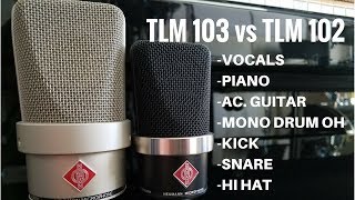 Neumann TLM 102 vs TLM 103 comparison mic shootout [upl. by Anival]