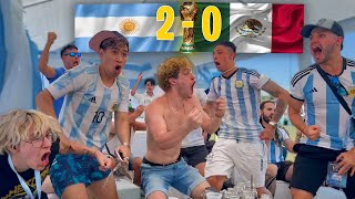 ARGENTINA 2 – MEXICO 0  REACCION HINCHAS ARGENTINOS  MUNDIAL QATAR 2022 [upl. by Perri]