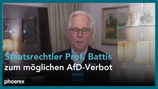 Interview mit Staatsrechtler Prof Battis zu möglichem AfDVerbot [upl. by Runkle925]