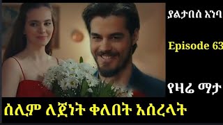 Yaltabese enba Episode 63 ያልታበሰ እንባ ክፍል 63 ሰሊም ለጀነት ቀለበት አሰረላት Atronos [upl. by Ramey314]