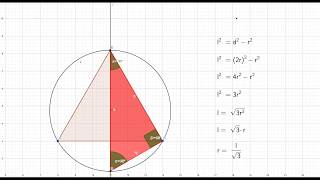 Relazioni tra raggio e lato di un triangolo equilatero inscritto in una circonferenza [upl. by Retepnhoj]