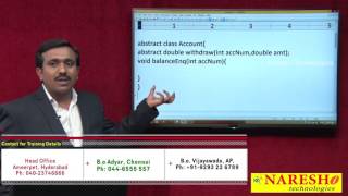 Abstract Class and Abstract Methods  Java TutorialBy MrSatishB [upl. by Dewhurst]