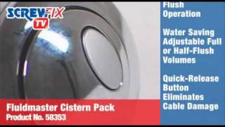 Screwfix Fluidmaster Button Cable Dual Flush amp Bottom Inlet Toilet Fittings [upl. by Kienan]