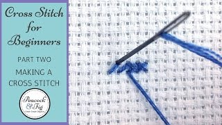 Cross Stitch Tutorial for Beginners 2  Stitching a Cross Stitch [upl. by Towroy]