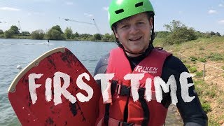 WAKEBOARD  First time wakeboarding at the cable park [upl. by Trilly]