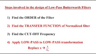 How to solve numerical on LowPass Butterworth Filters Steps Explained [upl. by Melone]