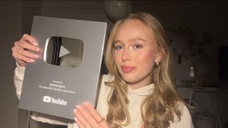 ASMR LIVE unboxing my 100k play button  ˚⋆˚⊹ [upl. by Ohare]