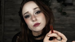 ASMR Goth Girl IGNORES You w Personal Attention  Face Touching Hair Play [upl. by Trumann]