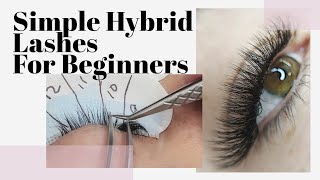 How To HybridMixed Lash Extensions For Beginners [upl. by Idnic]