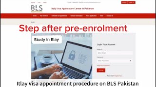 StepbyStep  How to Book Italy Visa Appointment on BLS Pakistan ItalyVisaAppointment  Part 04 [upl. by Nosidam]