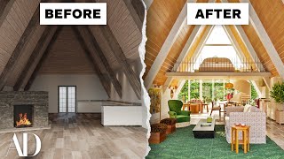 3 Interior Designers Transform The Same AFrame Cabin  Space Savers  Architectural Digest [upl. by Applegate352]