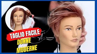 TUTORIAL TAGLIO CORTO DONNAMost Popular Short Haircut Tutorial [upl. by David]