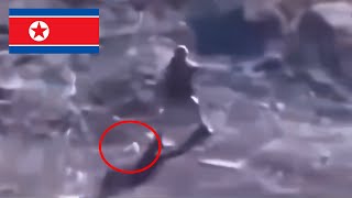 North Korean Soldier Knocks Down Drone But Then Walk Up To It And [upl. by Reehsab753]