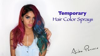 Temporary Hair Color Sprays Bright and Vibrant 😯  HAIR TUTORIAL  ARIBA PERVAIZ [upl. by Enyala84]