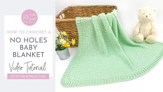 Charming No Holes Crochet Baby Blanket  Square Baby Blanket Crochet Pattern Without Large Holes [upl. by Jaf646]