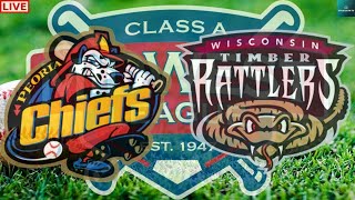 PEORIA CHIEFS VS WISCONSIN TIMBER RATTLERS CUBS MILB HIGHA LIVE GAME CAST amp CHAT [upl. by Annaillil]