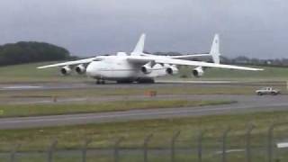 ANTONOV 225 TAXI AND TAKEOFF PRESTWICK AIRPORT [upl. by Darwin]