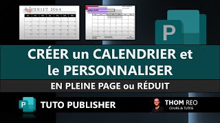 Créer un CALENDRIER personnalisé avec PUBLISHER Tutoriel FR [upl. by Kalvin]