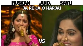 Ja Re Ja O Harjai l song cover by Muskan vs Sayli youtube video viralvideo itsadileditorofficial [upl. by Yeruoc]