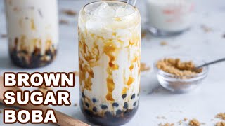 🧋 EASY Brown Sugar Boba Milk Tea [upl. by Micheline]