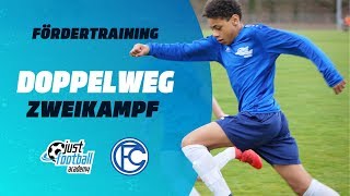 Fussballtraining Doppelweg  Zweikampf  Taktik [upl. by Joell]