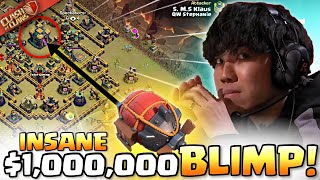 Klaus RISKS 1000000 WORLD FINALS on this INSANE BLIMP Clash of Clans [upl. by Dnanidref354]