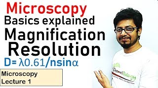 Microscopy techniques basics  Microscopy lecture  magnification and resolution of a microscope [upl. by Nana]