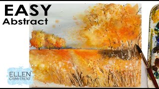 Watercolor Techniques for a Fall Abstract landscape [upl. by Sanderson655]