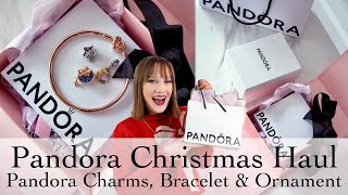 Christmas Pandora Haul  Pandora Bracelet Pandora Charms amp Pandora 2023 Ornament [upl. by Oyam986]