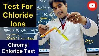 Chromyl Chloride Test  Salt Analysis Test For Chlorides CBSE Class 12 [upl. by Brien]