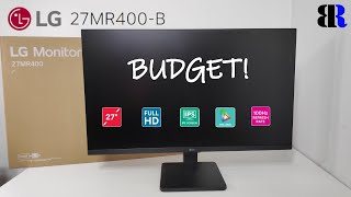 LG 27MR400B 27quot IPS Full HD Monitor  Budget Monitor Unboxing  Screen Test [upl. by Ysdnyl]