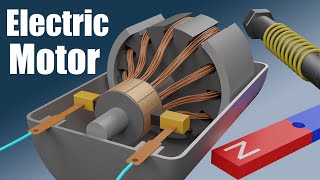 How does an Electric Motor work DC Motor [upl. by Annawak]