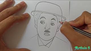 Cómo dibujar a Charles Chaplin [upl. by Medlin]