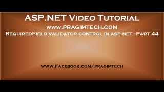 RequiredField validator control in aspnet Part 44 [upl. by Oilenroc118]