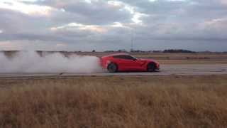 Twin Turbo C7 Corvette Burnout [upl. by Atsahs]