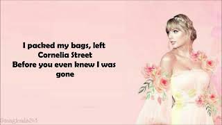 Taylor Swift  Cornelia Street Lyrics [upl. by Notlaw]