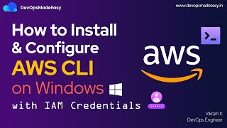 Install and Configure AWS CLI with IAM Credentials on Windows [upl. by Uohk]