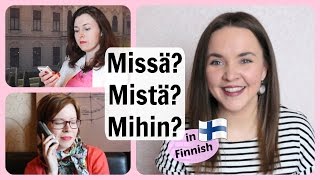 Finnish lesson 20 Missä Mistä Mihin Locative inner cases in Finnish  real life situation [upl. by Norraf]