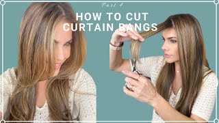 How To Cut Long Curtain Bangs [upl. by Oran]