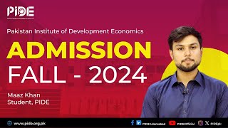 PIDE Admissions Open Fall 2024 I MS MPhil amp PhD I Leading Think Tank of Pakistan [upl. by Dita]