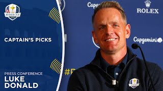 LIVE  European Team Captains Picks  2023 Ryder Cup [upl. by Elleunamme]