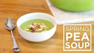 Spring Pea Soup with Crispy Prosciutto Recipe [upl. by Sahcnip559]