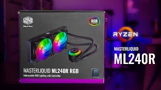 HOW TO Cooler Master MasterLiquid ML240R RGB AM4 Install Guide [upl. by Bailar561]