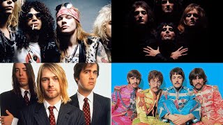 Top 100 Greatest Rock Bands Of All Time [upl. by Christoffer108]