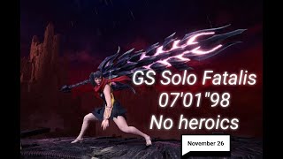 MHWIB GS solo Fatalis 0701quot98 No heroics [upl. by Catha]