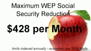 Social Security Windfall Elimination Provision Info WEP [upl. by Ttreve]