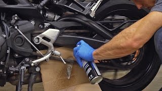 How To Lubricate Your Motorcycle Chain  MC Garage [upl. by Mackler]