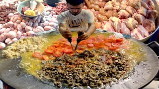 BUTTER GOAT BRAIN amp OFFAL STEW KATAKAT IN KARACHI PAKISTAN  GOAT KIDNEY RIBS BRAIN MASALA RECIPE [upl. by Nakasuji]