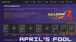 Shadow Fight 3 April Fools Stupid Marathon Tips To Complete [upl. by Ahsatsana]