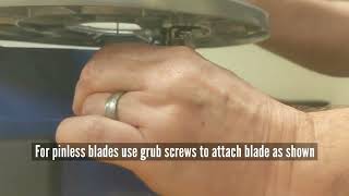 Scheppach SD1600V Scroll saw blade change pin and pinless [upl. by Aderf]